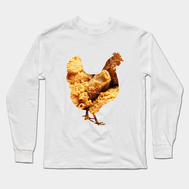 Fried chicken chicken Long Sleeve T-Shirt by FrankNscollop